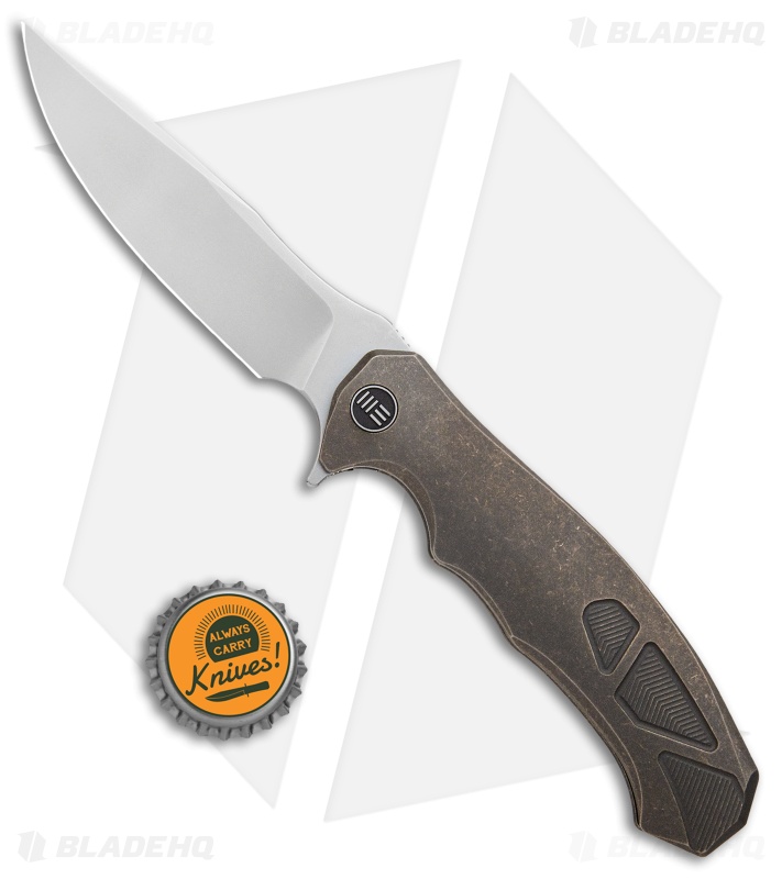 WE Knife Co. Kellen Bogardus 037 Frame Lock Knife Bronze Ti (4" BB/Polish) 910A