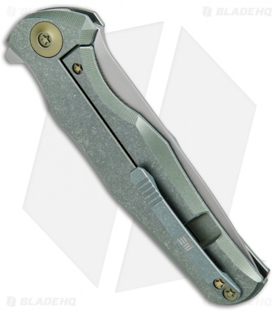 WE Knife Co. 601 Frame Lock Knife Green Titanium (3.75" Hand Satin)