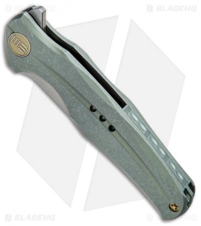 WE Knife Co. 601 Frame Lock Knife Green Titanium (3.75" Hand Satin)