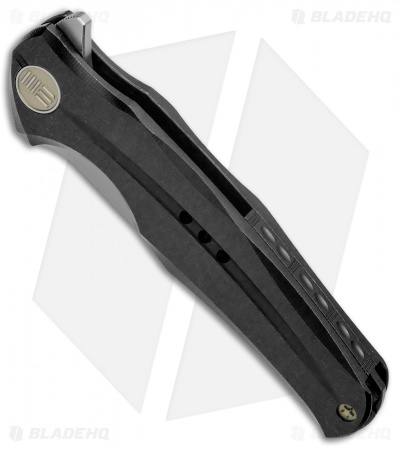 WE Knife Co. 601L Frame Lock Knife Black Titanium (3.75" Bead Blast) 