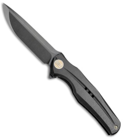 WE Knife Co. 601BSW Frame Lock Knife Black Titanium (3.75" Black SW) 