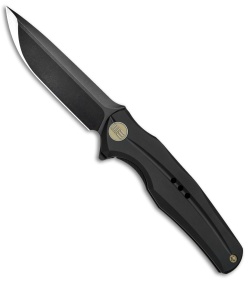 WE Knife Co. 601I Frame Lock Knife Black Titanium (3.75" Black Stonewash) 