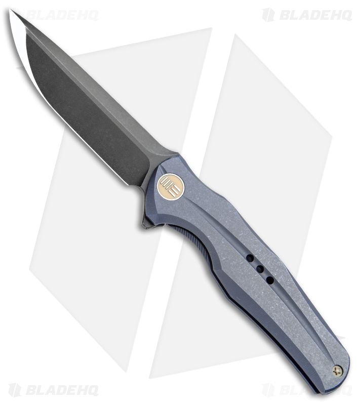 WE Knife Co. 601H Frame Lock Knife Blue Titanium (3.75" Black)