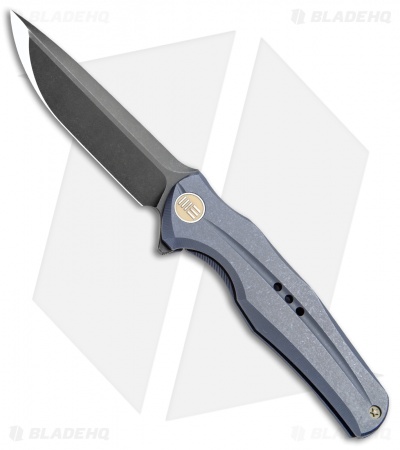 WE Knife Co. 601H Frame Lock Knife Blue Titanium (3.75" Black) 