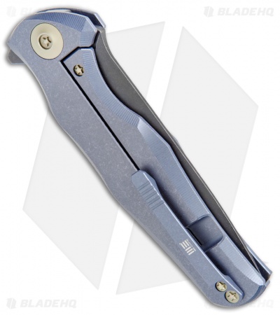 WE Knife Co. 601H Frame Lock Knife Blue Titanium (3.75" Black) 