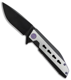 WE Knife Co. 602C Frame Lock Knife Two-Tone Titanium (3.6" Black SW) 