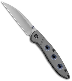 WE Knife Co. Schism Frame Lock Knife Blue Holes  (2.8" Stonewash) 908B