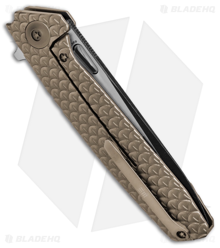 WE Knife Co. 604L Frame Lock Knife Bronze Titanium (3.8