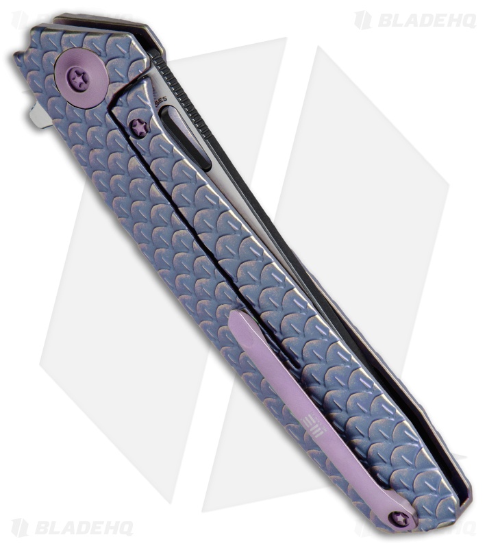 WE Knife Co. 604S Frame Lock Tanto Knife Blue Titanium (3.8