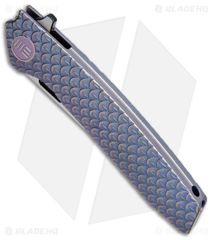 WE Knife Co. 604S Frame Lock Tanto Knife Blue Titanium (3.8