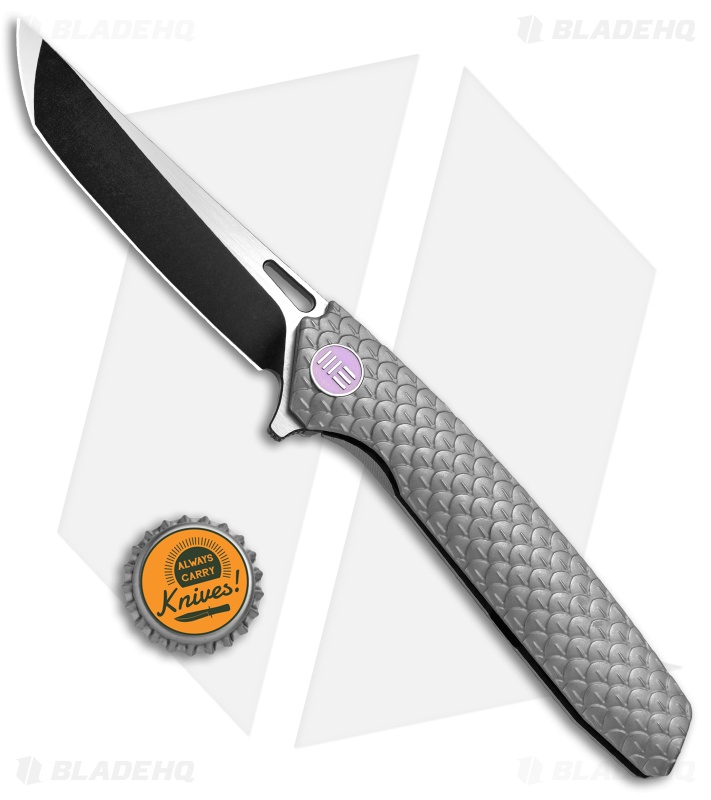 WE Knife Co. 604P Frame Lock Tanto Knife Gray Titanium (3.8" Black, Satin) 