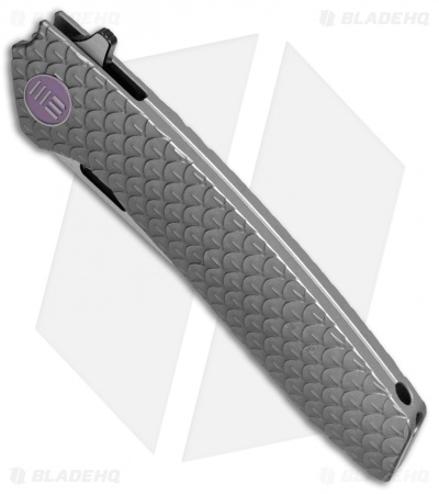 WE Knife Co. 604P Frame Lock Tanto Knife Gray Titanium (3.8" Black, Satin) 