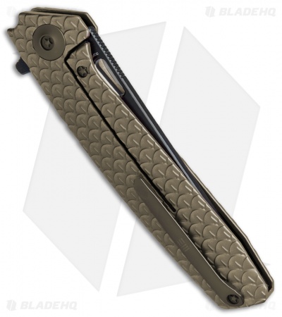 WE Knife Co. 604Q Frame Lock Tanto Knife Bronze Titanium (3.8" Black, Satin) 