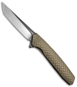 WE Knife Co. 604Q Frame Lock Tanto Knife Bronze Titanium (3.8" Black, Satin) 