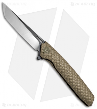 WE Knife Co. 604Q Frame Lock Tanto Knife Bronze Titanium (3.8" Black, Satin) 