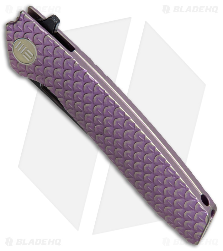 WE Knife Co. 604C Frame Lock Tanto Knife Purple Titanium (3.8