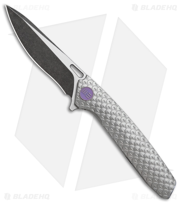 WE Knife Co. 604I Frame Lock Knife Titanium (3.8" Black, Satin)