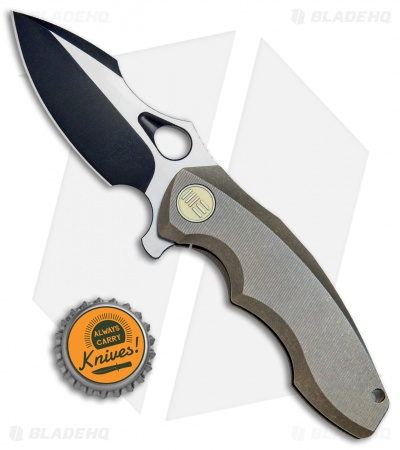 WE Knife Co. 605L Frame Lock Knife Bronze Titanium (3" Two-Tone) 