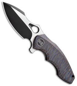 WE Knife Co. 605N Frame Lock Knife Flamed Titanium (3" Two-Tone)