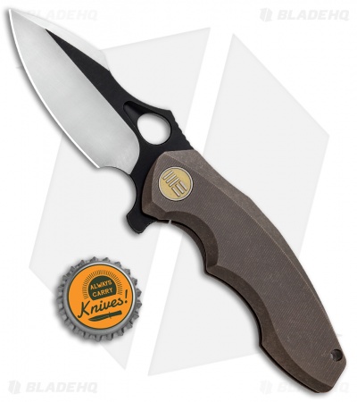 WE Knife Co. 605D Frame Lock Knife Bronze Titanium (3" Two-Tone)