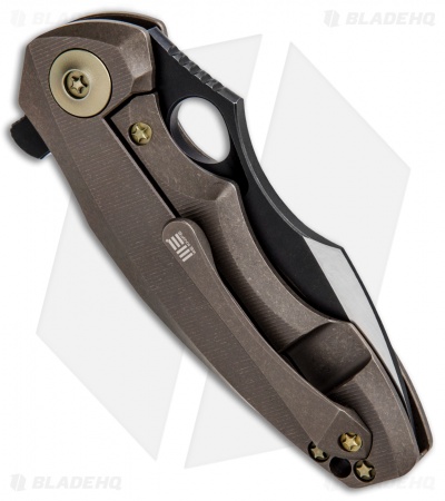 WE Knife Co. 605D Frame Lock Knife Bronze Titanium (3" Two-Tone)