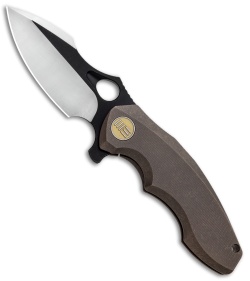 WE Knife Co. 605D Frame Lock Knife Bronze Titanium (3" Two-Tone)