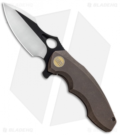 WE Knife Co. 605D Frame Lock Knife Bronze Titanium (3" Two-Tone)