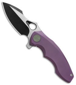 WE Knife Co. 605A Frame Lock Knife Purple Titanium (3" Black, Satin) 