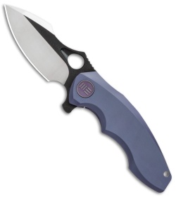 WE Knife Co. 605G Frame Lock Knife Blue Titanium (3" Satin, Black) 