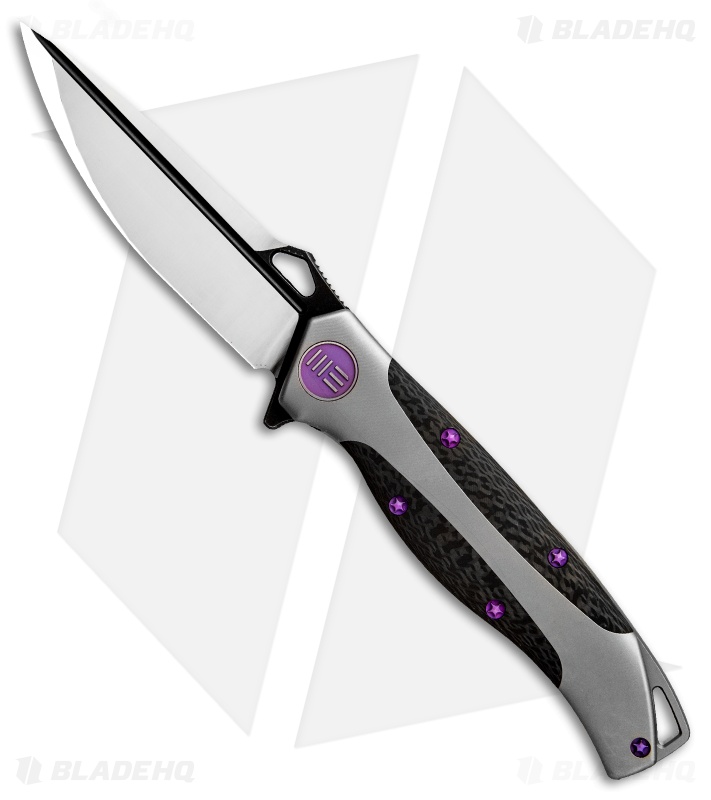 WE Knife Co. 606CFC Frame Lock Knife CF/Ti (3.5" Two-Tone)