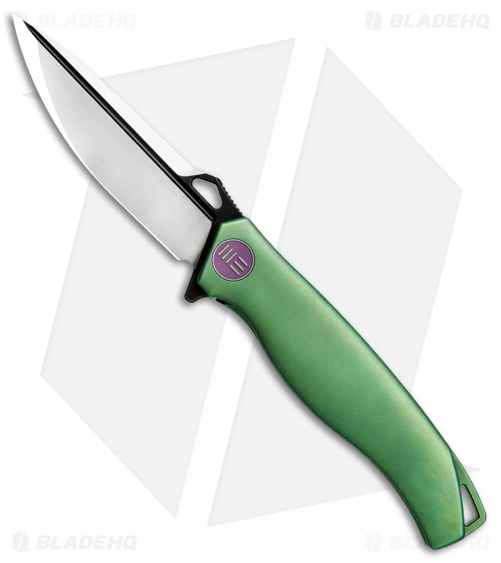WE Knife Co. 606B Frame Lock Knife Green Titanium (3.5" Two-Tone)