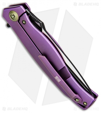 WE Knife Co. 606D Frame Lock Knife Purple Titanium (3.5" Two-Tone)
