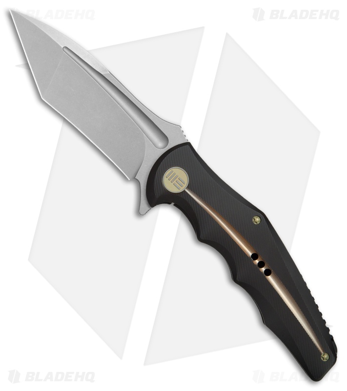WE Knife Co. 608K Tanto Frame Lock Knife | Black & Gold