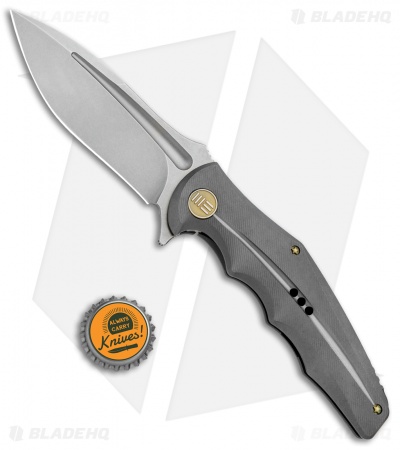 WE Knife Co. 608O Frame Lock Knife Grey Titanium (4" Stonewash) 