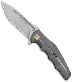 WE Knife Co. 608O Frame Lock Knife Grey Titanium (4" Stonewash) 