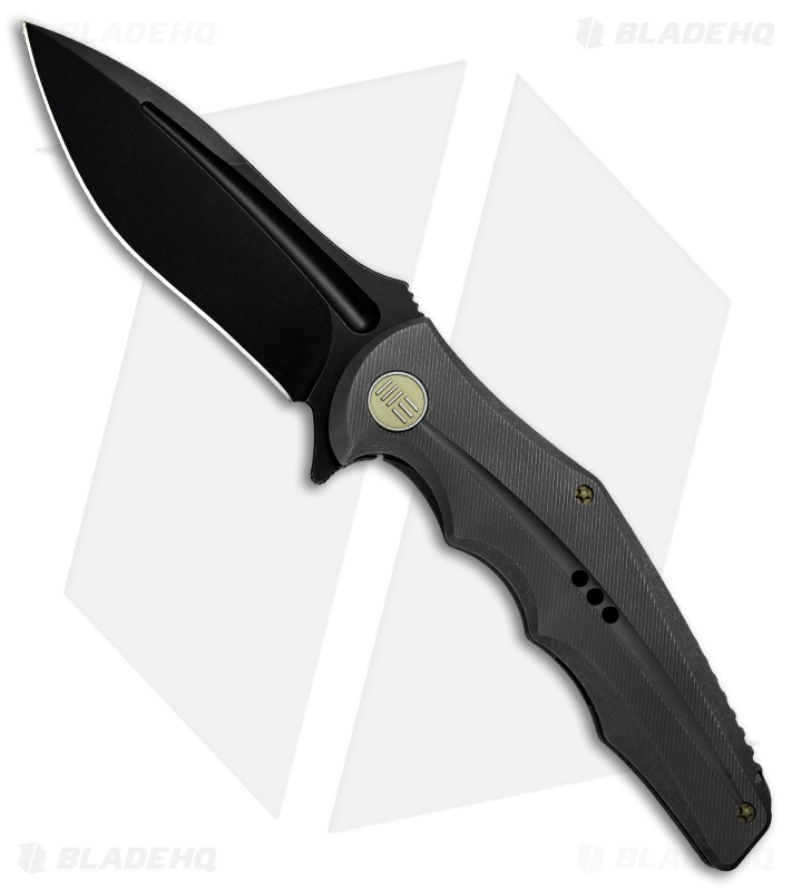 WE Knife Co. 608E Frame Lock Knife Gray Titanium (4" Black SW)