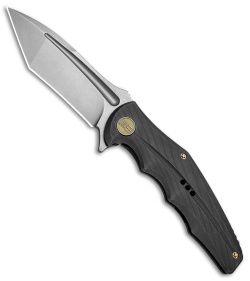 WE Knife Co. 608D Tanto Frame Lock Knife Gray Titanium (4" Stonewash) 