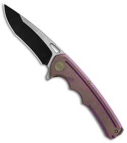 WE Knife Co. 611A Frame Lock Knife Purple Titanium (3.75" Two-Tone)