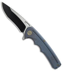 WE Knife Co. 611C Frame Lock Knife Blue Titanium (3.75" Two-Tone)