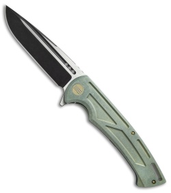 We Knife Co. 614C Frame Lock Knife Green Titanium (4.2" Black/Satin)