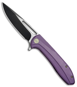 We Knife Co. Cirrus 615A Frame Lock Knife Purple Titanium (3.7" Black/Satin)