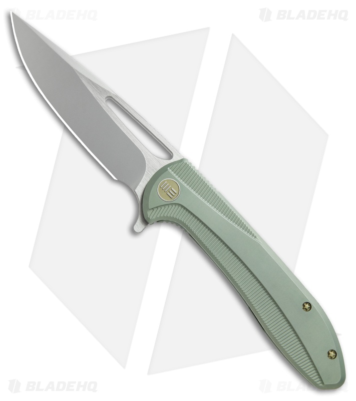 We Knife Co. Cirrus 615F Frame Lock Knife Green Ti (3.7" Bead Blast/Satin)