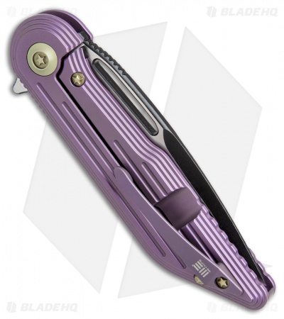 WE Knife Co. 616A Resonance Frame Lock Knife Purple Titanium (3.1" Black, Satin)