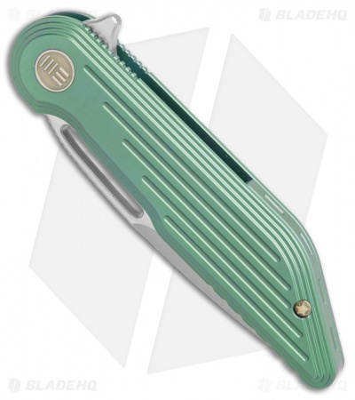 WE Knife Co. 616D Resonance Frame Lock Knife Green Titanium (3.1" Stonewash)