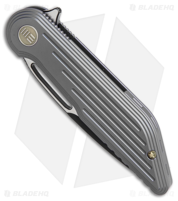 WE Knife Co. 616E Resonance Frame Lock Knife Gray Titanium (3.1" Black, Satin)