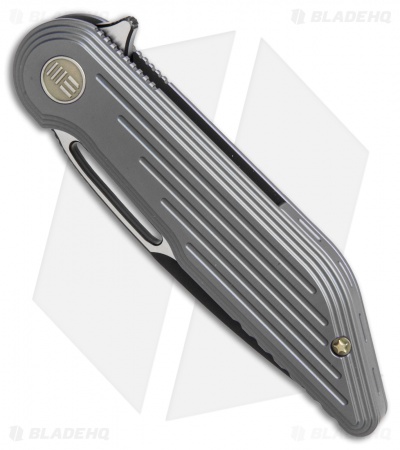 WE Knife Co. 616E Resonance Frame Lock Knife Gray Titanium (3.1" Black, Satin)