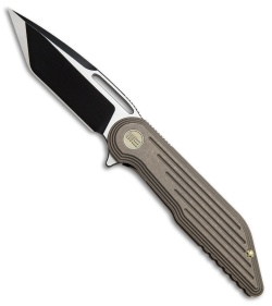 WE Knife Co. 616G Resonance Frame Lock Knife Bronze Titanium (3.1" Black, Satin)