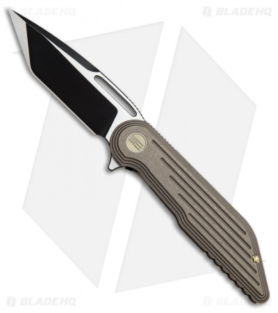 WE Knife Co. 616G Resonance Frame Lock Knife Bronze Titanium (3.1" Black, Satin)