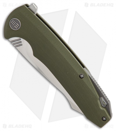 WE Knife Co. 617D Liner Lock Flipper Knife Green G-10 (3.8" Satin)