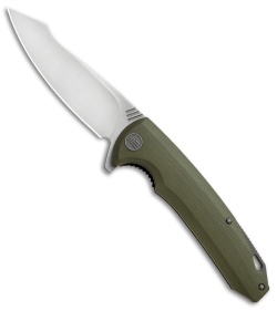 WE Knife Co. 617D Liner Lock Flipper Knife Green G-10 (3.8" Satin)